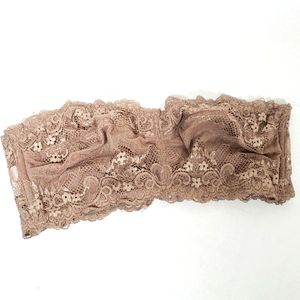 Wishlist Nude Strapless Lace Bralette Size Medium